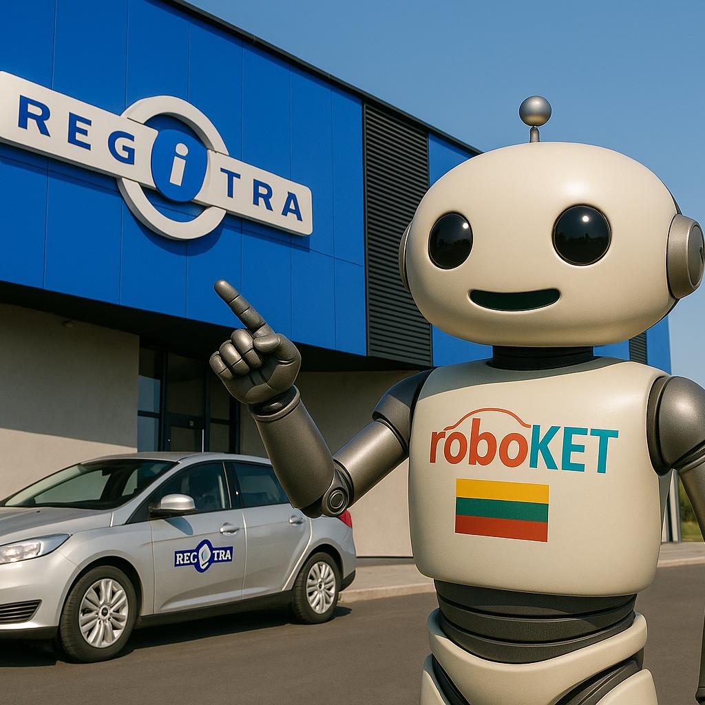 RoboKET stovi prie regitros