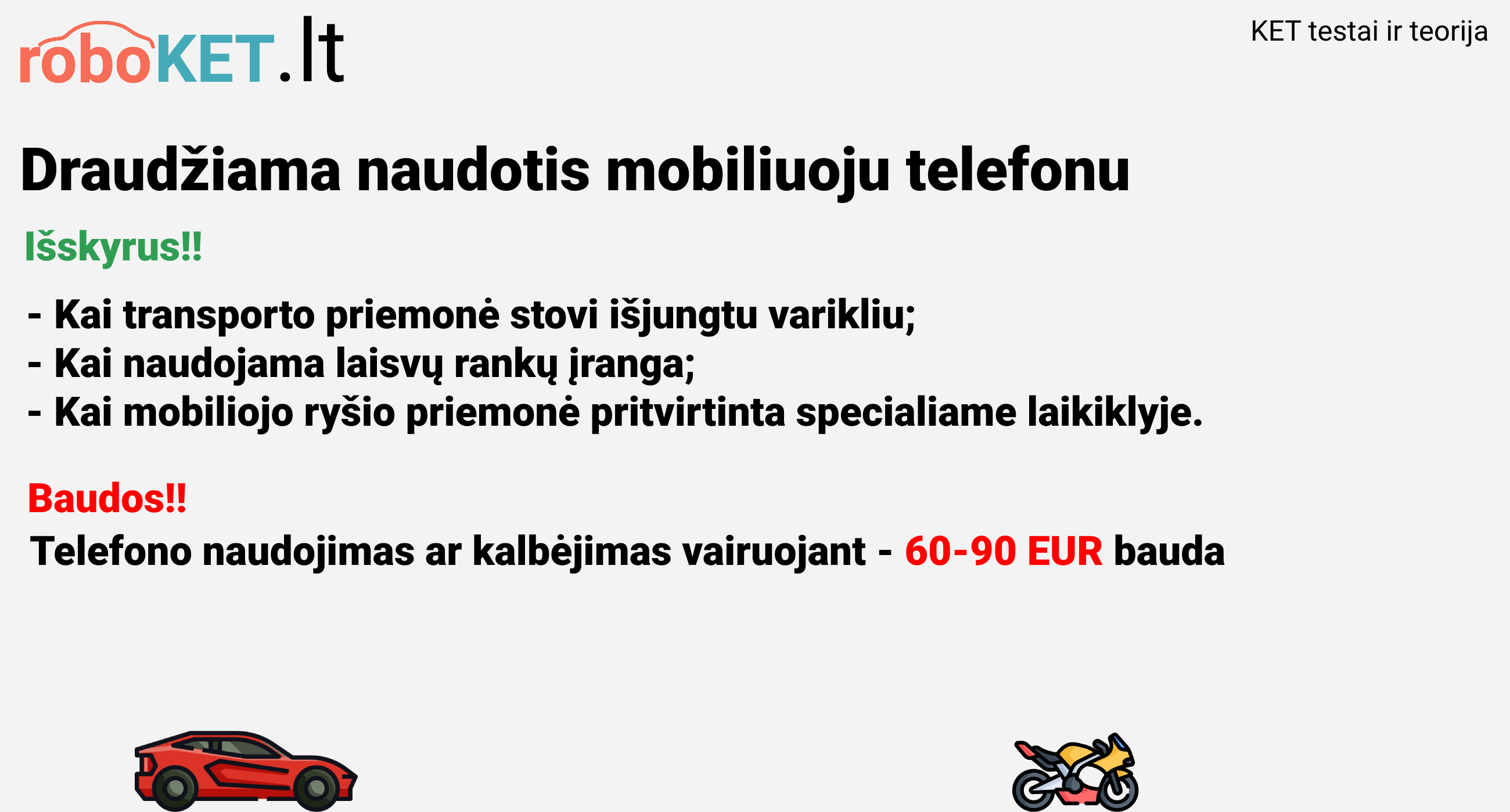 Naudojimasis mobiliuoju telefonu automobilyje