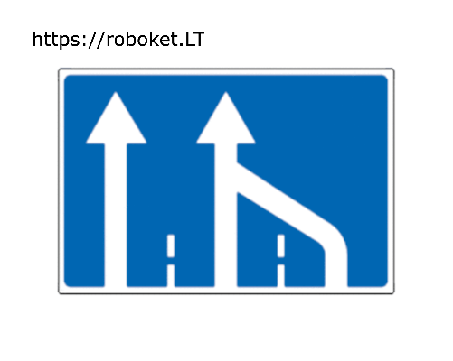 Dešinės eismo juostos pabaiga