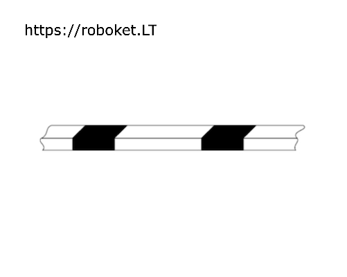 Horizontalios brūkšninės baltos ir juodos linijos